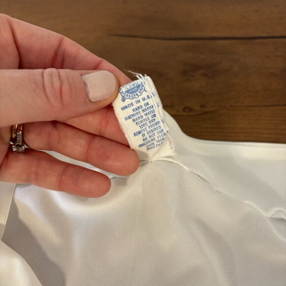 VTG ILGWU Wonder Val Ivory White Cream Dress Full Slip Lingerie SZ 44 / XL - Picture 6 of 9